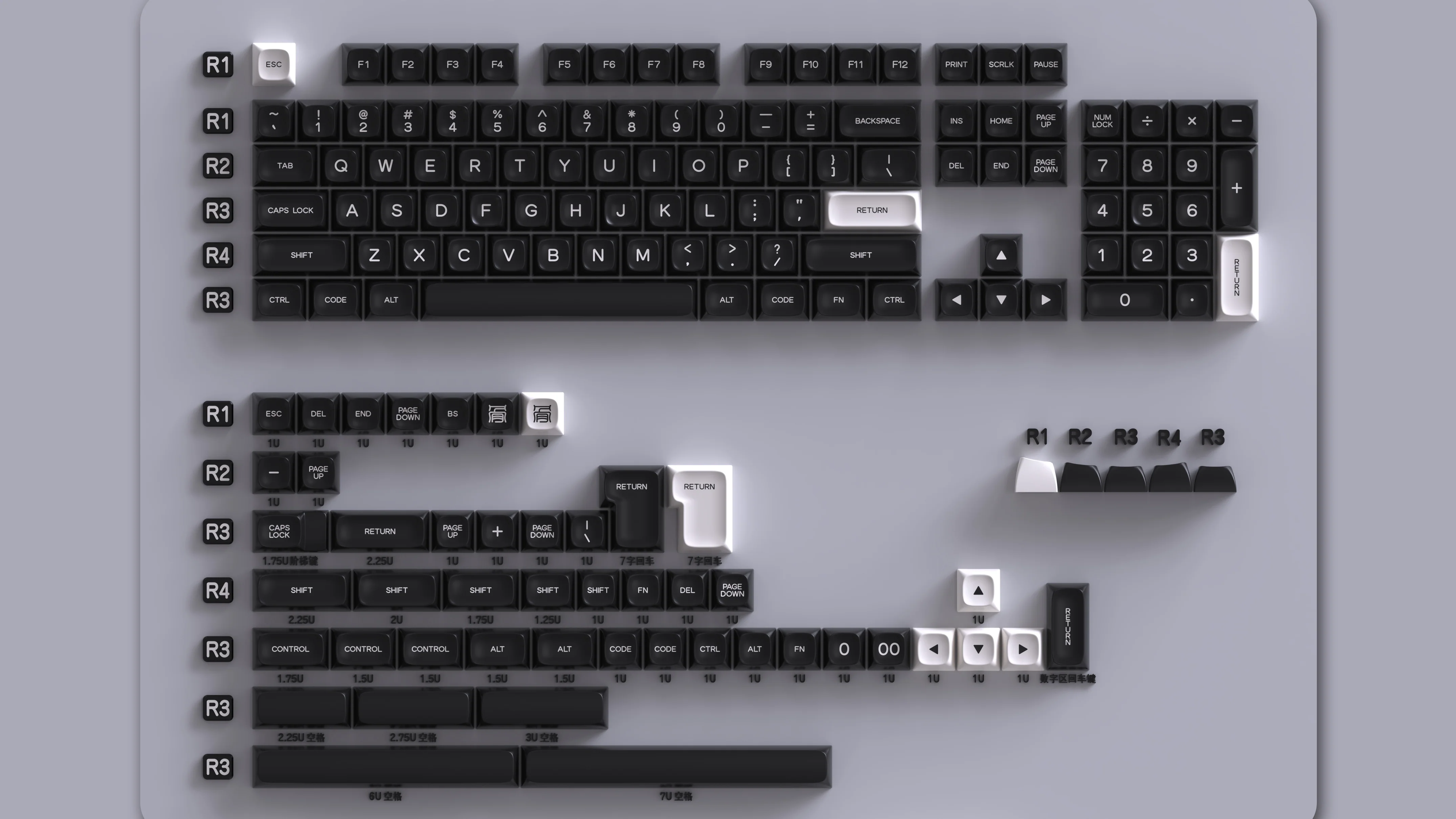 [In Stock] PGA Black and White Keycap - Image 4
